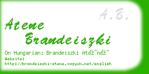 atene brandeiszki business card